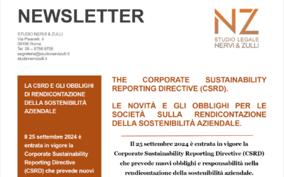 LA “CSRD” E GLI OBBLIGHI DI RENDICONTAZIONE DELLA SOSTENIBILITÀ AZIENDALE